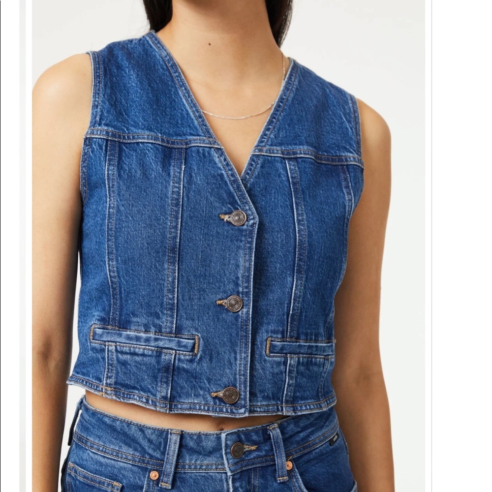 Mavi Merlin Denim Vest Size L